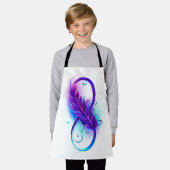 Tablier Infini avec plume violette (Porté)