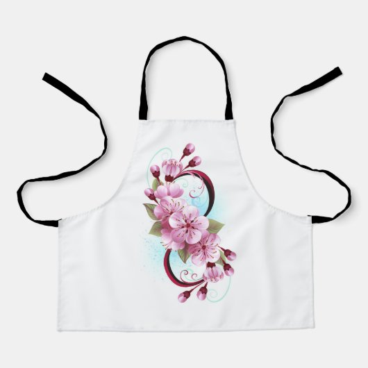 Tablier Infinité avec les fleurs Sakura (Recto)
