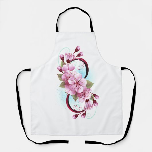 Tablier Infinité avec les fleurs Sakura (Recto)