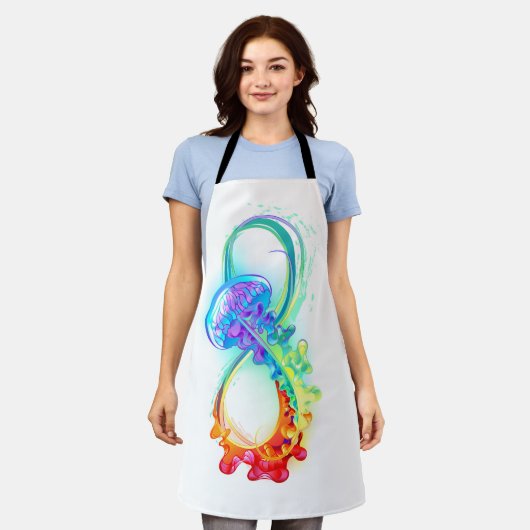 Tablier Infinity avec Rainbow Jellyfish (Porté)