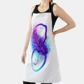 Tablier Infinity with purple feather (Insitu)