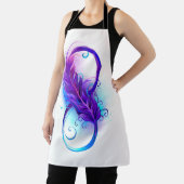 Tablier Infinity with purple feather (Insitu)