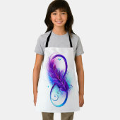 Tablier Infinity with purple feather (Insitu)