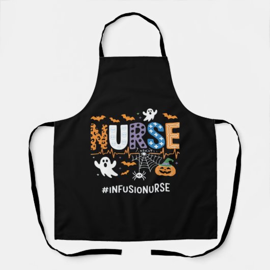 Tablier Infirmière Infusion Infirmière Stethoscope Hallowe (Recto)