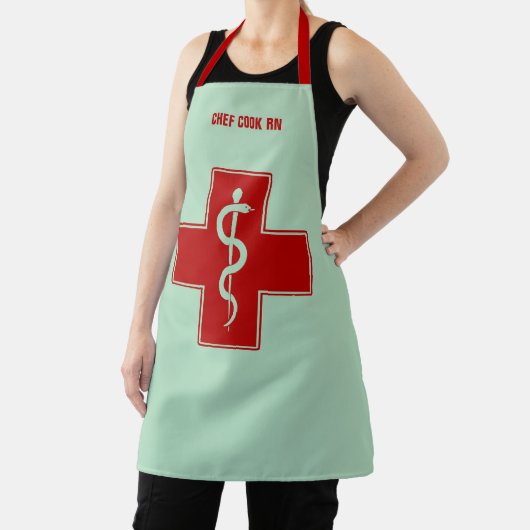 Tablier Infirmière Scrubs vert et rouge (Insitu)