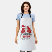 Tablier Infirmière thérapeute respiratoire Noël, Poumon Ch (Porté)