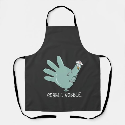 Tablier Infirmière Urgences Dinde Gobble Squad Infirmière (Recto)