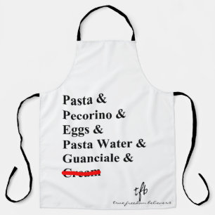 Tablier Ingrédients Pasta Carbonara
