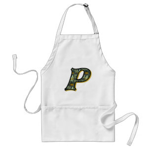 Tablier Initiale P monogramme Daisy