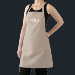 Tablier Initiales de monogramme personnalisées modernes be<br><div class="desc">Mosaïque personnalisée moderne initiales beige tan blanc Apron. lettres blanches, arrière - plan rose clair. vous pouvez choisir votre couleur de sangle. grand cadeau pour maman, amis et vous-même! Design moderne, minimaliste, simple et élégant. Idéal pour cuisiniers, chefs, poteries, céramiques, artisanat, travail, cuisine, boulangerie, barbecue, grill, mais aussi pour les...</div>