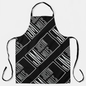 Tablier Initiales modernes avec motif de monogramme de nom (Recto)