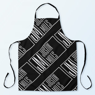 Tablier Initiales modernes avec motif de monogramme de nom