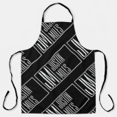 Tablier Initiales modernes avec nom Monogram Motif (Recto)