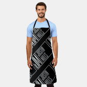 Tablier Initiales modernes avec nom Monogram Motif (Porté)