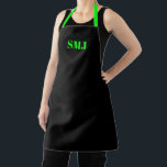 Tablier Initiales monogramme personnalisées modernes néon<br><div class="desc">Paraphes monogramme personnalisées modernes néon vert noir Apron. lettres vert néon, arrière - plan noir. vous pouvez choisir la couleur de votre sangle grand cadeau pour maman, papa, amis et vous-même! Design moderne, minimaliste, simple et élégant. Idéal pour cuisiniers, chefs, poteries, céramiques, artisanat, travail, cuisine, boulangerie, barbecue, grill, mais aussi...</div>