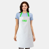 Tablier Initiales monogramme personnalisées modernes néon (Porté)