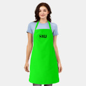 Tablier Initiales monogramme personnalisées modernes noir (Porté)