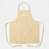 Tablier Initiales monogrammes personnalisées modernes pêch (Recto)