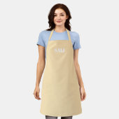 Tablier Initiales monogrammes personnalisées modernes pêch (Porté)
