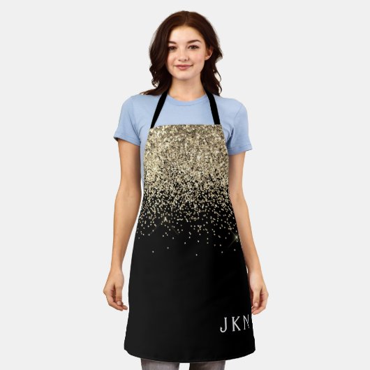 Tablier Initiales Monogrammes pour filles Parties scintill (Porté)