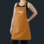 Tablier Initiales monographiques personnalisées modernes b<br><div class="desc">Initiales monogramme personnalisées modernes Ochre brun bronze Apron. lettres blanches, rose clair arrière - plan. vous pouvez choisir votre couleur de sangle. grand cadeau pour maman, amis et vous-même! Design moderne, minimaliste, simple et élégant. Idéal pour cuisiniers, chefs, poteries, céramiques, artisanat, travail, cuisine, boulangerie, barbecue, grill, mais aussi pour les...</div>