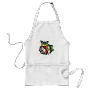 Tablier Insectes ou bugs vintage, beaux papillons