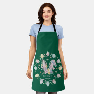 Tablier Inspirant "Grandir à mon propre rythme" Fleur sur