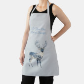 Tablier Inspirational Blue White Chic Deer Fox (Insitu)