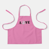 Tablier Inspirationnel Pink Love Coeurs de paix (Recto)