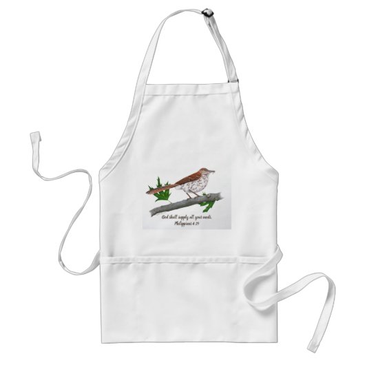 Tablier inspiré Brown Thrasher (Devant)