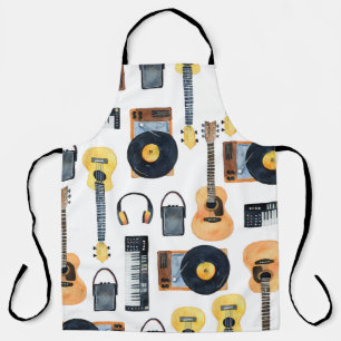 Tablier Instruments de musique : aquarelle transparente
