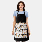 Tablier Interdit de Maman Groupes Drôle Fête des Mères Sup (Porté)