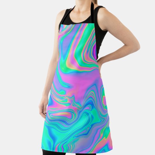 Tablier Iridescente marbrée texture holographique en dynam (Insitu)