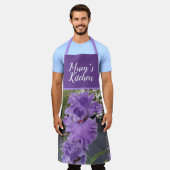 Tablier Iris Fleurs Fleurs Violet Lavande Lilac Apron (Porté)