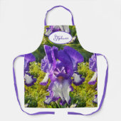 Tablier Iris iris fleurs fleuris Cottage Jardin Anniversai (Recto)