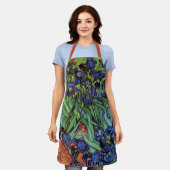 Tablier Irises de Vincent van Gogh, Jardin Vintage (Porté)