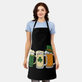Tablier Irish Beer Irlande Drapeau St Patrick's Day Shamro (Porté)