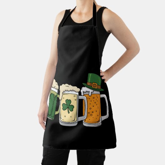 Tablier Irish Beer Irlande Drapeau St Patrick's Day Shamro (Insitu)
