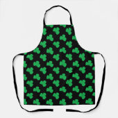 Tablier Irish Clover St. Patrick's Day vert vif noir (Recto)