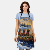 Tablier Irish Red Setter Christmas Boat Holiday (Porté)