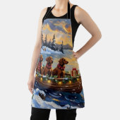 Tablier Irish Red Setter Christmas Boat Holiday (Insitu)