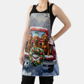 Tablier Irish Red Setter Christmas Red Truck Holiday (Insitu)