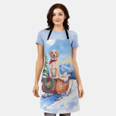 Tablier Irish Setter Enjoying Christmas Sleigh Ride Winter (Porté)