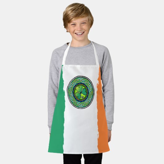 Tablier Irish shamrock (Porté)