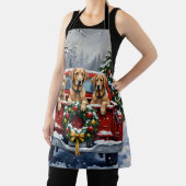 Tablier Irish Wolfhound Christmas Red Truck Holiday Gift (Insitu)