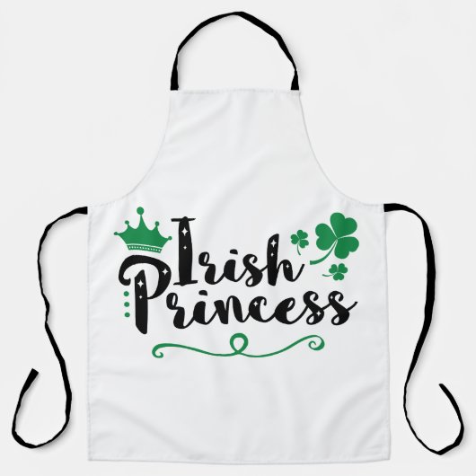 Tablier Irlandaise Princesse femmes St Patrick's Day Scrip (Recto)
