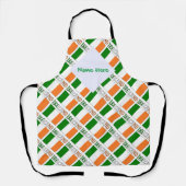 Tablier Irlande Drapeau irlandais Carrelage vert Personnal (Recto)