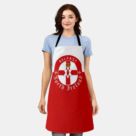 Tablier Irlande du Nord Chefs Apron, Drapeau irlandais Uls (Porté)