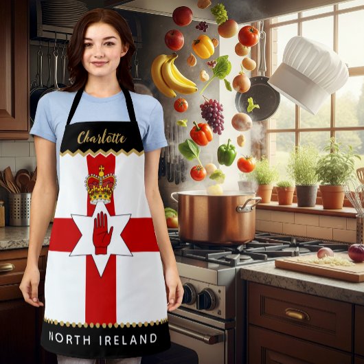 Tablier Irlande du Nord Chefs Apron, Irish / Ulster Flag