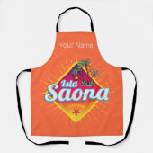 Tablier Isla Saona Caraïbes République dominicaine Retro (Recto)